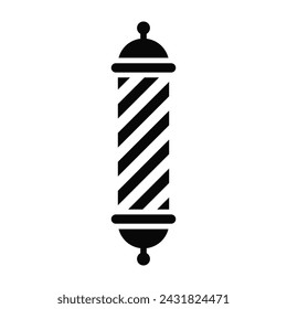 Barber pole icon isolated on white background