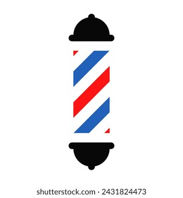 Barber pole icon isolated on white background