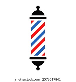 Barber pole icon isolated on white background