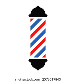 Barber pole icon isolated on white background