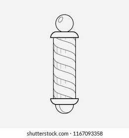 Barber pole icon line element. Vector illustration of barber pole icon line isolated on clean background for your web mobile app logo design.