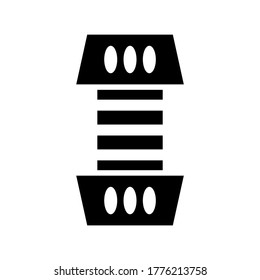 barber pole icon or logo isolated sign symbol vector illustration - high quality black style vector icons
