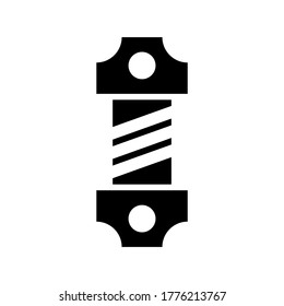 barber pole icon or logo isolated sign symbol vector illustration - high quality black style vector icons
