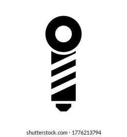 barber pole icon or logo isolated sign symbol vector illustration - high quality black style vector icons
