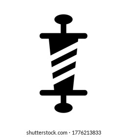 barber pole icon or logo isolated sign symbol vector illustration - high quality black style vector icons
