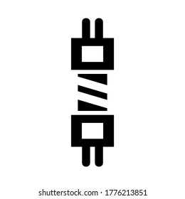 barber pole icon or logo isolated sign symbol vector illustration - high quality black style vector icons
