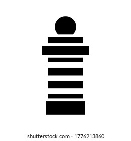 barber pole icon or logo isolated sign symbol vector illustration - high quality black style vector icons
