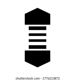 barber pole icon or logo isolated sign symbol vector illustration - high quality black style vector icons
