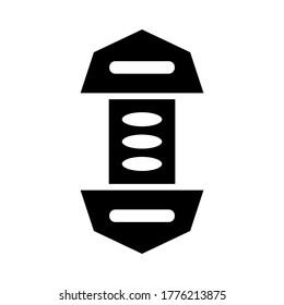 icono de barra de barbero o logotipo símbolo de signo aislado ilustración vectorial - iconos vectoriales de estilo negro de alta calidad
