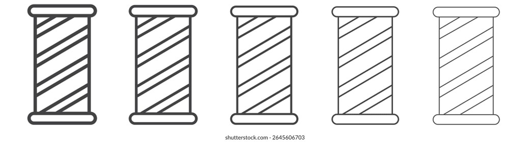 Barber pole icon outline ilustration vector symbol
