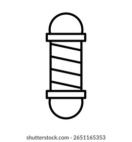 ícone de polo de barbeiro Contorno isolado logotipo marca