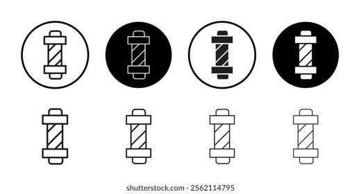 barber pole icon Outline vector for web ui