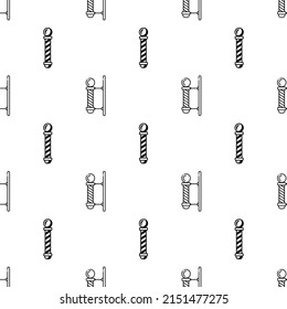 Barbere-Pole-Symbol Nahtloses Muster, Friseur, Place Striping Sign Pole Vektorgrafik-Illustration