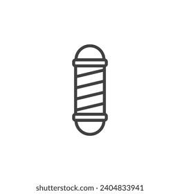 icono de un tubo de barbero. inicio de sesión para concepto móvil y diseño web. icono de vector de esquema. símbolo, ilustración del logotipo. gráficos vectoriales.