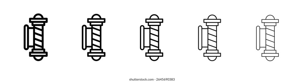 ícone de polo de barbeiro ilustração simples logotipo arte