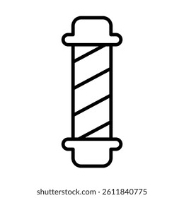 barber pole icon Simple outline vector logo