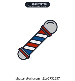 barber pole icon symbol template for graphic and web design collection logo vector illustration