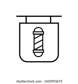 Barber Pole Icon Symbol Vector Illustration.