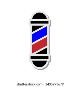 Barber Pole Icon Symbol Vector Illustration.