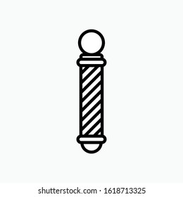 Barber Pole Icon Symbol Vector Illustration.