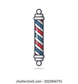 Barber pole illlustration vector graphic flat design 
eps 10 file editable perfect for business ads barbershop
size artboar 3000x3000 pixel