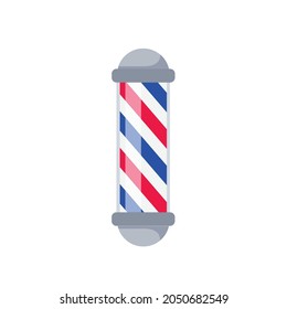 Barber pole isolated on white background. Barbershop concept. Vector stock