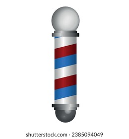 Barber pole isolated on white background