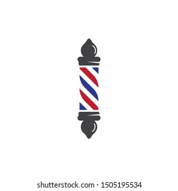 Barber pole logo ilustration vector template