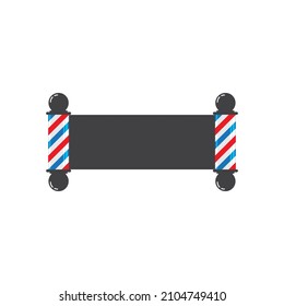 Barber pole logo ilustration vector template
