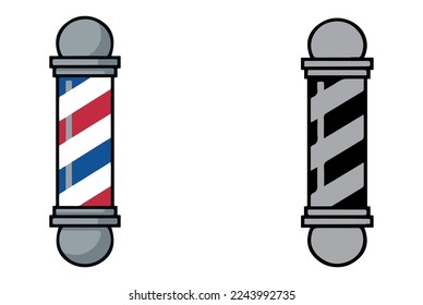 barber pole retro icon barbershop vector