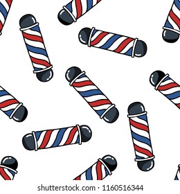 barber pole seamless doodle pattern