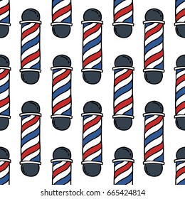 barber pole seamless doodle pattern