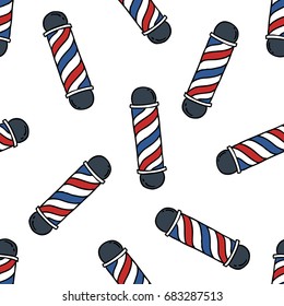 barber pole seamless doodle pattern