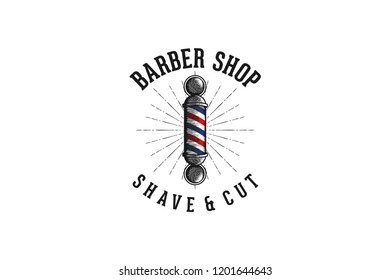 Poste de la barbería, logo de la barbería