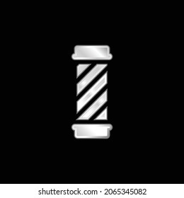 Barber Pole silver plated metallic icon