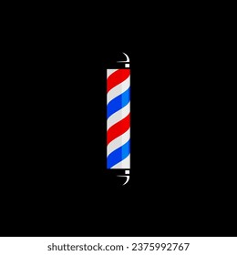 barber pole vector icon. barber shop logo.