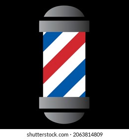 Icono de diseño de iluminación de vectores de tubo flexible, signo de barbería