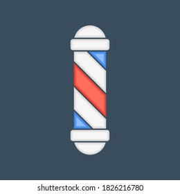 Ilustración vectorial del tubo de barras. Poste de la barbería