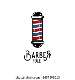 barber pole vintage inspiration logo design