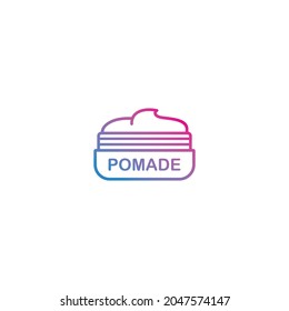 Barber pomade outline gradient icon vector