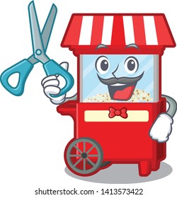 Barber popcorn machine character