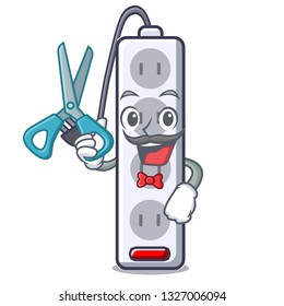 Barber power strip in the character shape