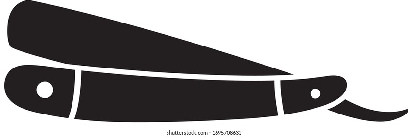 BarBer razor blade vector icon design