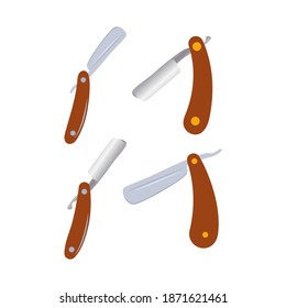 Barber razor icon design template vector isolated illustration