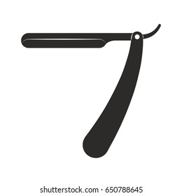 Barber razor isolated