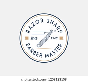 Barber razor sharp is a vector illustration about style