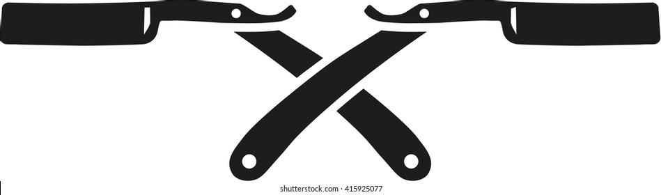 Barber razor sharps crossed