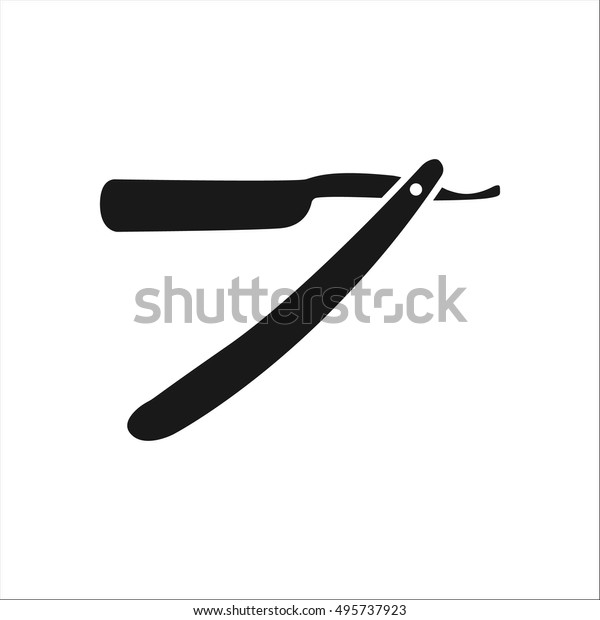 Barber Razor Sign Silhouette Symbol Icon Stock Vector (Royalty Free ...