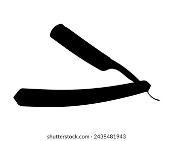 Barber razor silhouette vector art