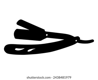 Barber razor silhouette vector art